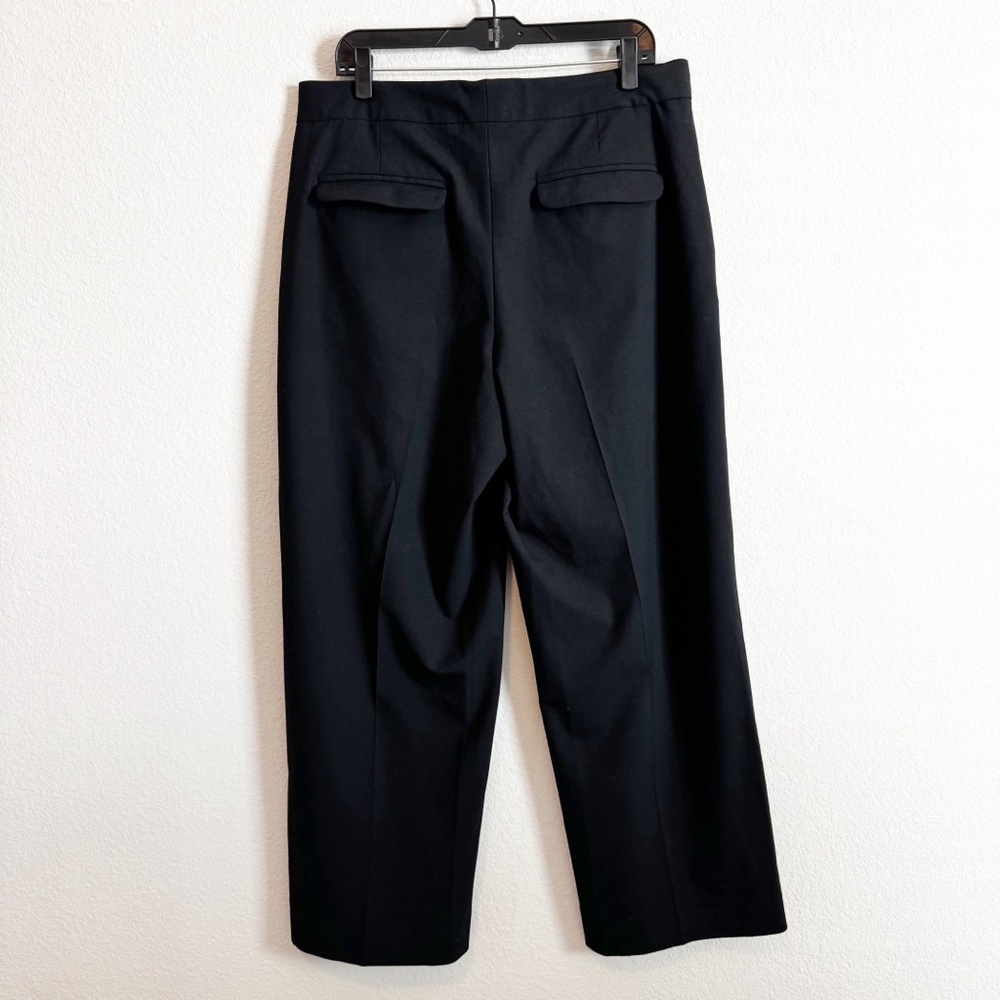 Everlane Women's Black Wool Slouchy Wide Leg Trouser Pants Size 12 - Picture 4 of 8